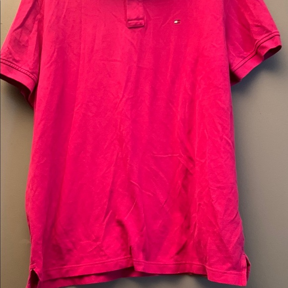 Tommy Hilfiger Pink Polo Shirt Classic Style Men’s XL - Picture 5 of 9